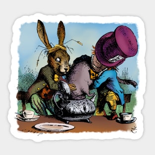 The Hatter, The Hare, and the Dormouse Sticker